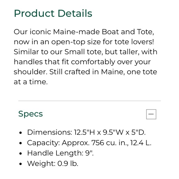 NWOT LL Bean Canvas Boat and Tote - Picture 5 of 5